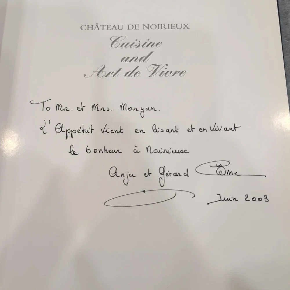 Chateau de Noirieux Cuisine and Art de Vivre Hardcover Cookbook‎ Signed + Letter